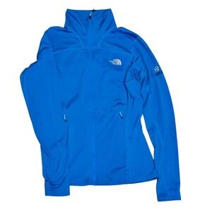 The North Face Summit Series Jacket Womens XS Blue Full Zip Grid Fleece Athletic